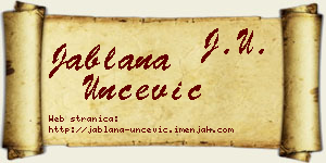 Jablana Unčević vizit kartica